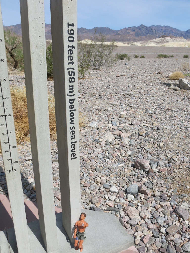 Badwater Basin in Death Valley is the lowest point in the U.S. at 282 feet below sea level. Here at the Furnace Creek visitors' center, it's x feet below sea level.